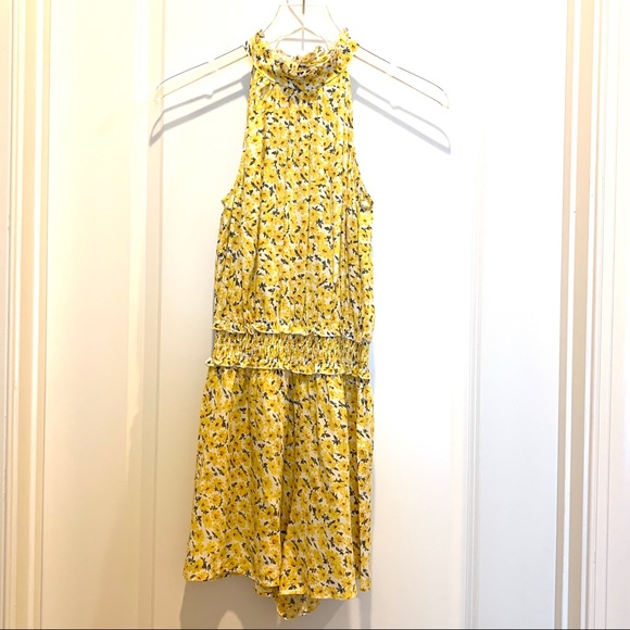SUMMER SLEEVELESS ROMPER PRETTY YELLOW FLORAL - Picture 5 of 7